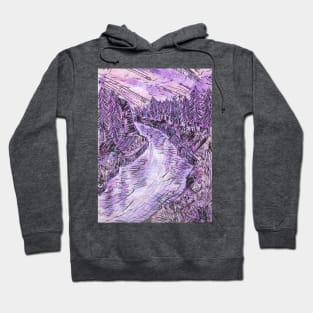 Purple Forest Stream Hoodie